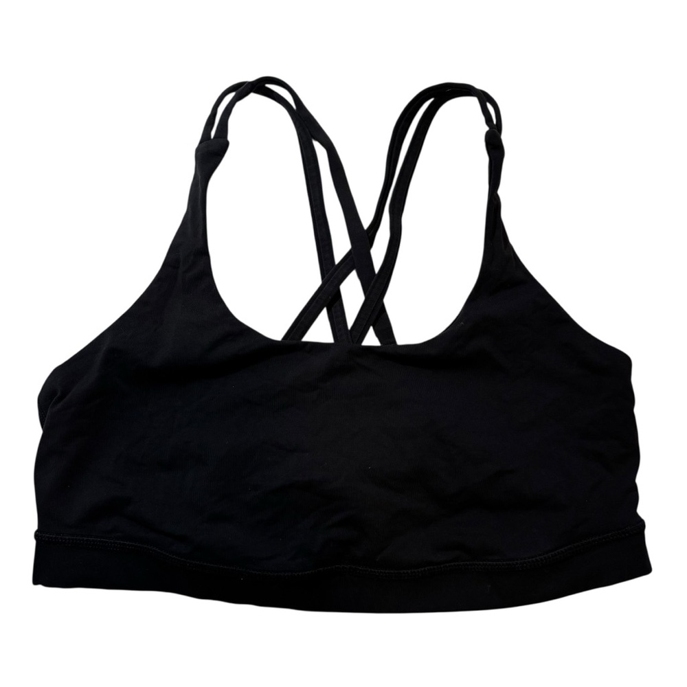 lululemon athletica Energy Bra Black Cross-Back Sports Bra size 12